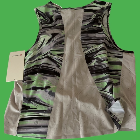 Lululemon Swift Ventilated Tank Top Green Grey - Picture 3 of 3